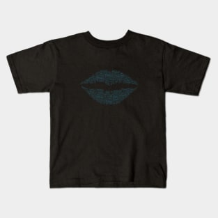 Lips Woman Silhouette Shape Text Word Cloud Kids T-Shirt